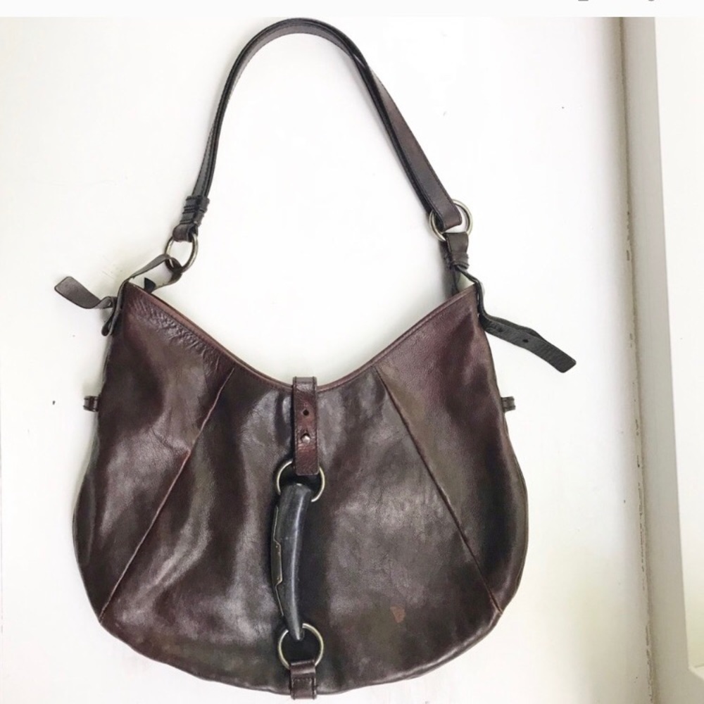 YVES SAINT LAURENT Authentic Mombasa Hobo Horn Bag